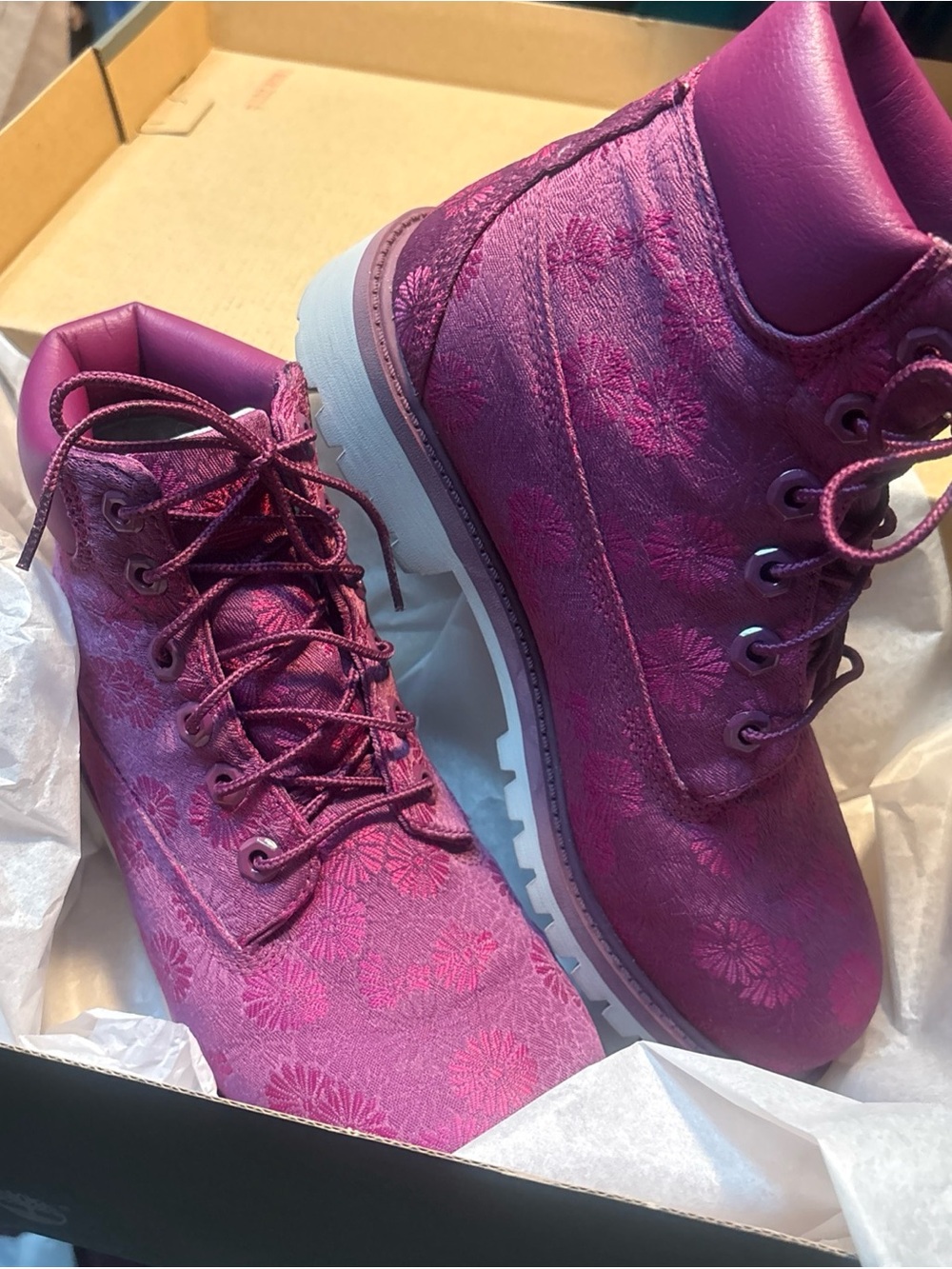 Women’s Timberlands Y 5.5 /W 7.5 Periwinkle excellent condition - Picture 9 of 12